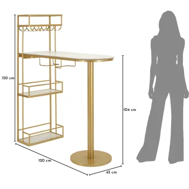 Bar LUXURY złoty 120 x 150 x 45cm / 1429680000