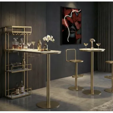 Stół barowy LUXURY złoty 60 x 103cm / 1429660000