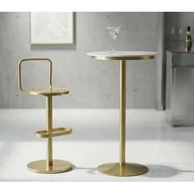 Stół barowy LUXURY złoty 60 x 103cm / 1429660000