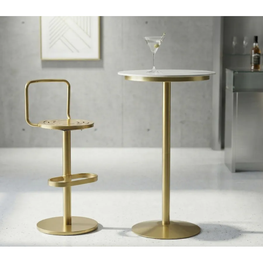 Stół barowy LUXURY złoty 60 x 103cm / 1429660000