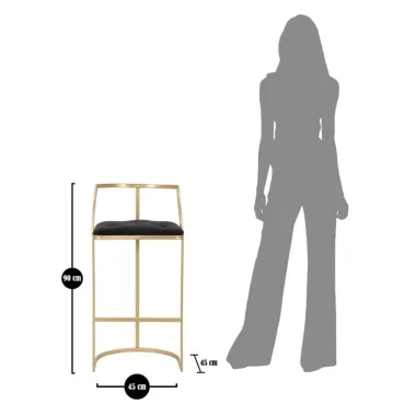 Hoker barowy barowy ISTANBUL złoty Ø 45 x 90cm / 1425100000