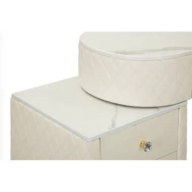Włoska Toaletka SHARON PANNA biała z pufą 120 x 75 x 40cm / 142835000P