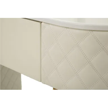 Włoska Toaletka SHARON PANNA biała z pufą 120 x 75 x 40cm / 142835000P