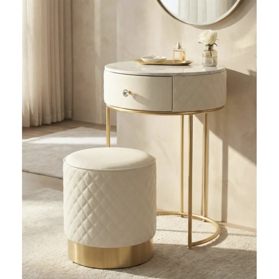 Włoska Toaletka z pufą SHARON Ø  52 x 70cm / 1428300000