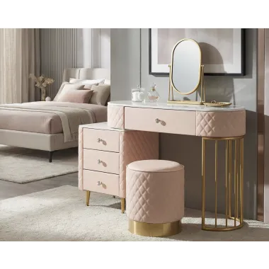 Włoska Toaletka SHARON ROSA z Pufą 120 x 75x 40cm / 142835000R