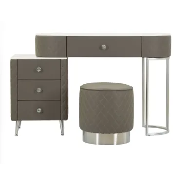 Włoska Toaletka SHARON GRIGIA Szara z pufą 120 x 75 x 740cm / 14283500AG