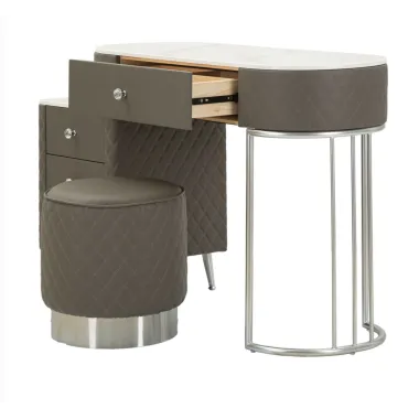 Włoska Toaletka SHARON GRIGIA Szara z pufą 120 x 75 x 740cm / 14283500AG