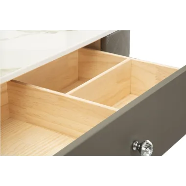 Włoska Toaletka SHARON GRIGIA Szara z pufą 120 x 75 x 740cm / 14283500AG