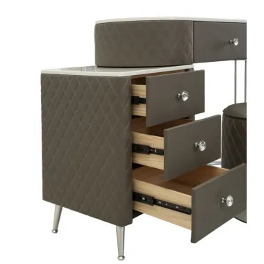 Włoska Toaletka SHARON GRIGIA Szara z pufą 120 x 75 x 740cm / 14283500AG