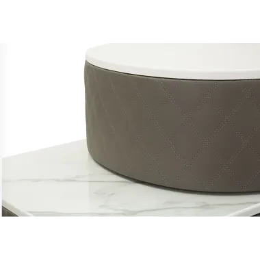 Włoska Toaletka SHARON GRIGIA szara z pufą 120 x 75 x 40cm / 142835000G