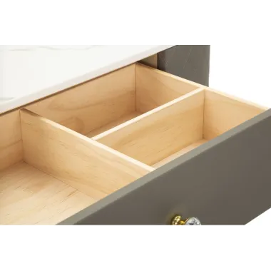 Włoska Toaletka SHARON GRIGIA szara z pufą 120 x 75 x 40cm / 142835000G