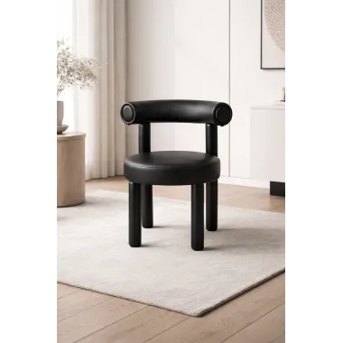 Leith LET77BLK-L Krzesło tapicerowane