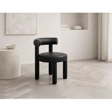 Leith LET77BLK-L Krzesło tapicerowane