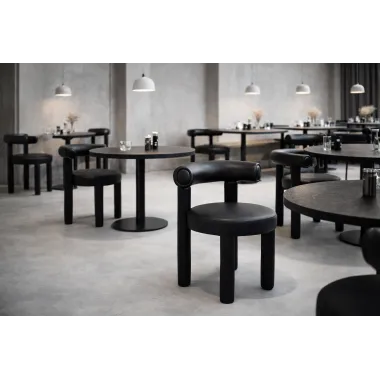 Leith LET77BLK-L Krzesło tapicerowane