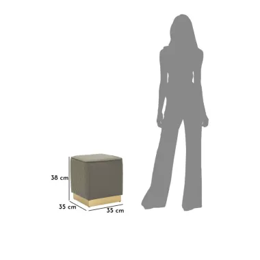 Włoska Pufa SHARON kwadratowa 35 x 35 x 38cm / 142836000Q