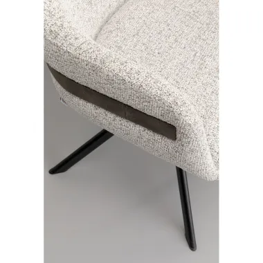 Kare Krzesło OLIVIA obrotowe 180 ° szare 64 x 87 x 58cm / 70444