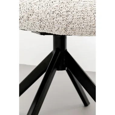 Kare Krzesło OLIVIA obrotowe 180 ° szare 64 x 87 x 58cm / 70444