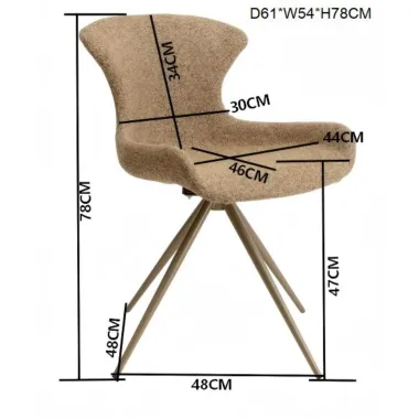 Kare Krzesło GOLO obrotowe 61 x 78 x 54cm / 70794