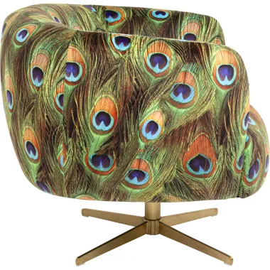 Kare FOTEL obrotowe PEONY PEACOCK 81 x 70 x 75cm / 71058