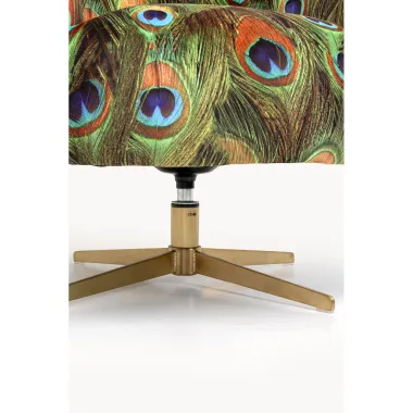 Kare FOTEL obrotowe PEONY PEACOCK 81 x 70 x 75cm / 71058