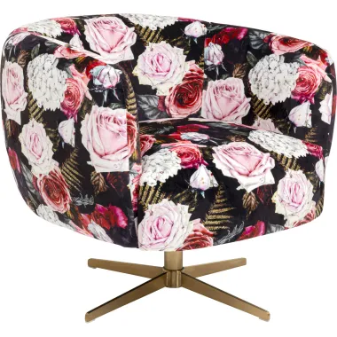 Kare FOTEL obrotowe PEONY PEACOCK 81 x 70 x 75cm / 71057