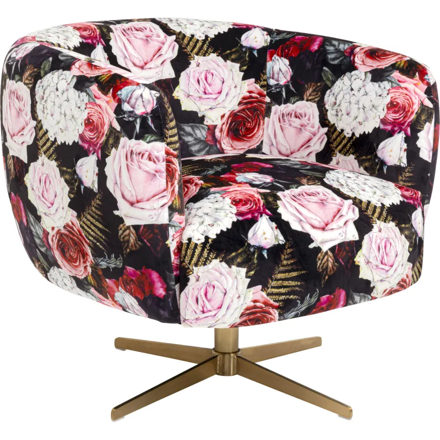Kare FOTEL obrotowe PEONY PEACOCK 81 x 70 x 75cm / 71057
