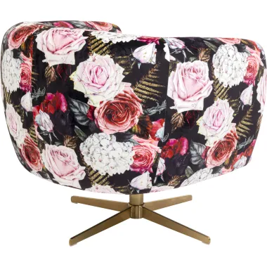 Kare FOTEL obrotowe PEONY PEACOCK 81 x 70 x 75cm / 71057