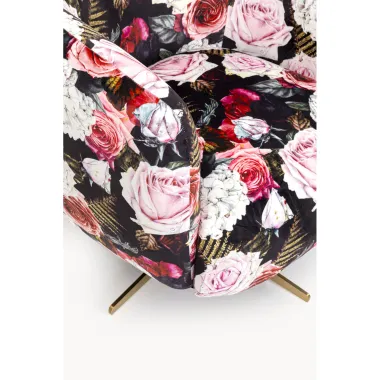 Kare FOTEL obrotowe PEONY PEACOCK 81 x 70 x 75cm / 71057