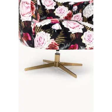 Kare FOTEL obrotowe PEONY PEACOCK 81 x 70 x 75cm / 71057
