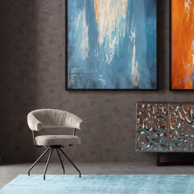 Kare Krzesło ARABELLA srebrny 58 x 78 x 57cm / 87358