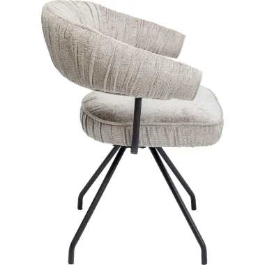 Kare Krzesło ARABELLA srebrny 58 x 78 x 57cm / 87358