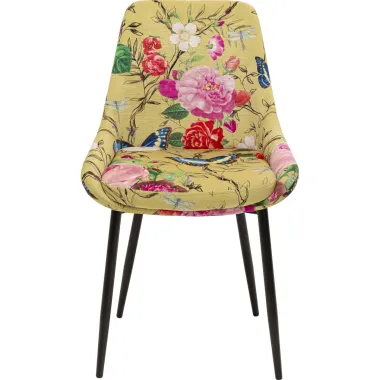 Kare Krzesło EAST SIDE FLOWER FEVER YELLOW 48 x 85 x 55cm / 71131