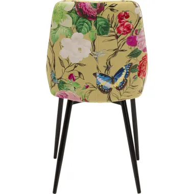 Kare Krzesło EAST SIDE FLOWER FEVER YELLOW 48 x 85 x 55cm / 71131