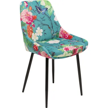 Kare Krzesło EAST SIDE FLOWER FEVER BLUE 48 x 85 x 55cm / 71132