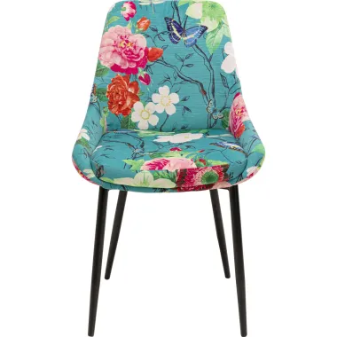 Kare Krzesło EAST SIDE FLOWER FEVER BLUE 48 x 85 x 55cm / 71132
