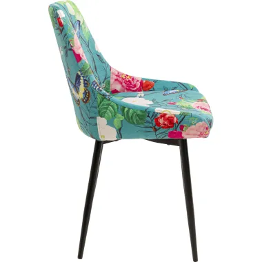 Kare Krzesło EAST SIDE FLOWER FEVER BLUE 48 x 85 x 55cm / 71132