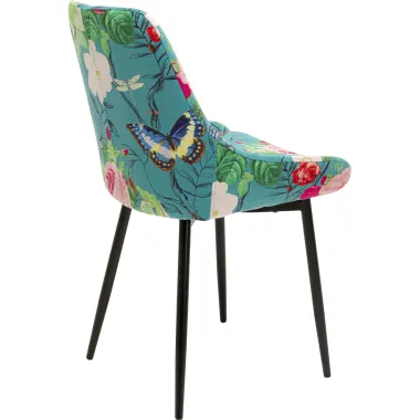 Kare Krzesło EAST SIDE FLOWER FEVER BLUE 48 x 85 x 55cm / 71132