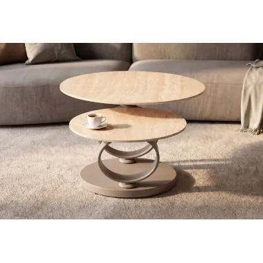 Invicta Stolik kawowy DANCING RINGS szampański beż / 48533