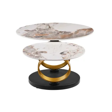 Invicta Stolik kawowy DANCING RINGS pandora złota rama / 48660