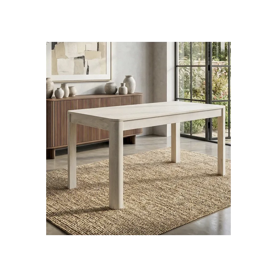 Wohnling Stół do jadalni ART DECO bielone mango 120 x 76 x 60cm / WL7.379