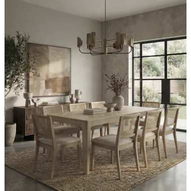 Wohnling Stół do jadalni ART DECO bielone mango 120 x 76 x 60cm / WL7.379