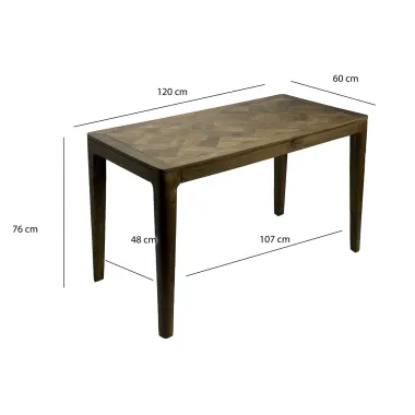 Wohnling Stół do jadalni ART DECO orzechowe mango 120 x 76 x 60cm / WL7.592