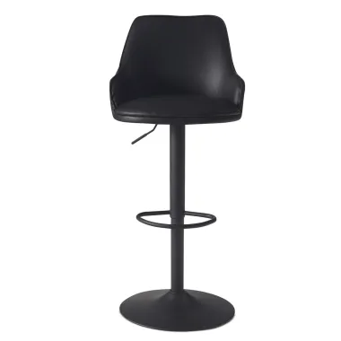 Wohnling Krzesło barowe czarna eco skóra 45 x 86-106 x 45cm / WL7.009