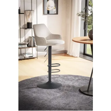 Wohnling Krzesło barowe beżowy aksamit 45 x 86-106 x 45cm / WL7.008