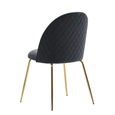 Wohnling Krzesło tapicerowane czarny welur zestaw 2 sztuk 53 x 86 x 50cm / WL6.942