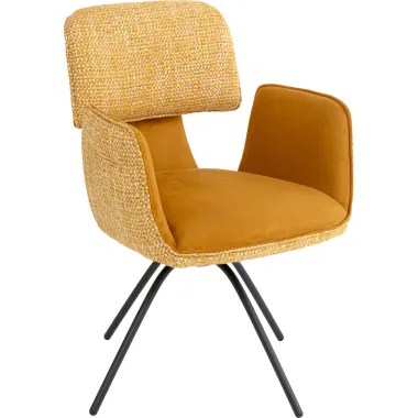 Kare Krzesło obrotowe HELLI żółte 59 x 88 x 64cm / 71513
