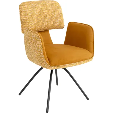 Kare Krzesło obrotowe HELLI żółte 59 x 88 x 64cm / 71513
