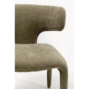 Kare Krzesło tapicerowane TOBI zielone 55 x 76 x 48cm / 71155
