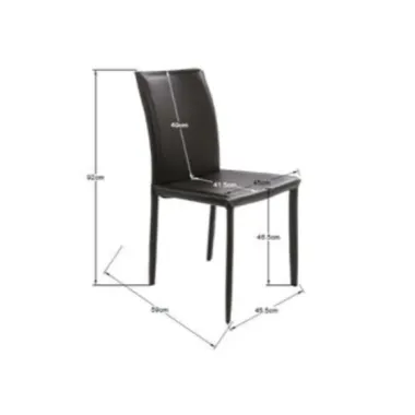 Kare Krzesło tapicerowane MILANO brązowe 47 x 91 x 61cm / 74638