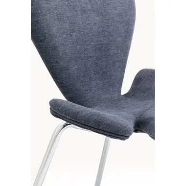 Kare Krzesło tapicerowane SOFT niebieske 49 x 84 x 59cm / 70909